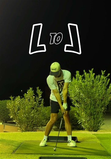 A simple feel for loading and releasing the club: create an “L” between your lead arm and the shaft in the backswing, then recreate it on the other side in the follow-through #golf #golftips #golfswing #release