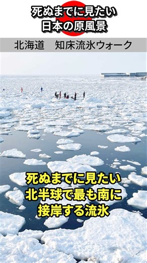 #死ぬまでに見たい #日本の絶景 #知床 #知床流氷ウォーク #北海道 #世界自然遺産 #オホーツク海 #斜里町 #旅行 #旅Vlog #パワースポット #traveljapan #shorts