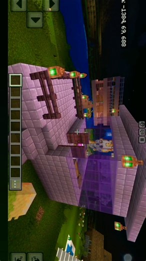 minecraft purple house💜। #trending #minecraft #viral #shorts