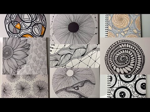 Easy Zen Doodle Drawing Tutorial |Zentangle Pattern | Zentangle Art for Beginners