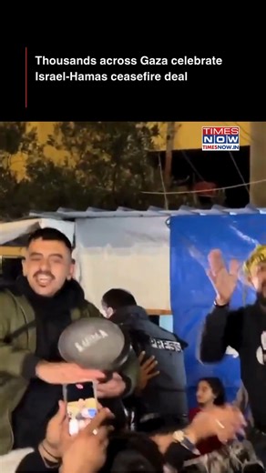 After news broke of a ceasefire and hostage release deal between Israel and Hamas on Wednesday, Palestinians across Gaza broke into celebrations. The agreement aims to end the 15-month war in the Palestinian territory. While Israel cautioned that several points remain unresolved, Gazans were already embracing and chanting in the streets. Outside Deir al-Balah's Al-Aqsa Martyrs Hospital, hundreds of Palestinians gathered to chant, sing, and wave flags. Young children and adults alike joined in th