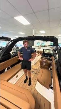 Chase is showing off why the Chaparral SSX 8 is the perfect boat for family days spent on the water