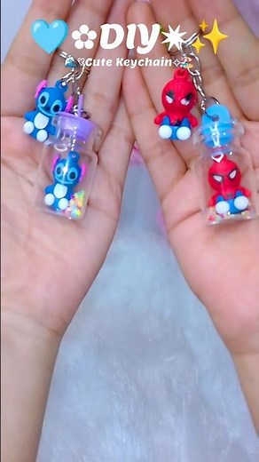 DIY Cute Stitch Keychain | Eesy Gift Idea #diykeychain #cutecrafts #shorts #stitch