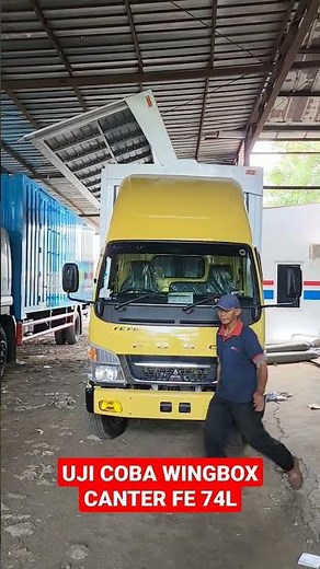 ujicoba wing box mitsubishi fuso canter fe 74L