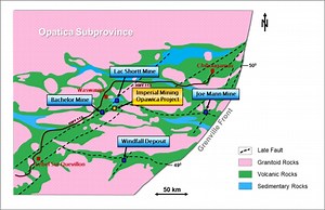 Imperial Mining Intersects Wide Altered and Mineralized Shear Structure on the Opawica Gold Project, Quebec