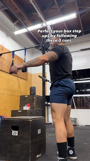 Making Fitness Accessible to All on Instagram: "Perfect Your Box Step-Up 👣 Box step-ups are one of the most underrated leg exercises for building balance, stability, and power. They strengthen each leg independently, which helps correct muscle imbalances and improves your squat, lunge, and overall athletic performance. Here are three cues to help you perform them correctly and get the most out of every rep 👇🏼 1️⃣ Use support if needed Place your hand lightly on a squat rack or wall for balanc