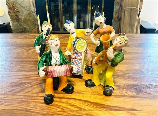 Vintage Italian Ceramic Jazz Musician Figurines, 1950s, Set of 5 Made in Italy - Etsy