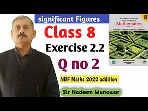 Class 8 Exercise 2.2 Q no 2 NBF Maths Ex 2.2 federal board New Book 2022 Sir Nadeem Munawar