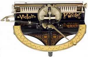 First daisy-wheel typewriter, 1889