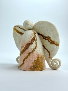 Handmade Felt Angel Figurine, Needle Felted Wool Angel With Viscose Details - Etsy Canada