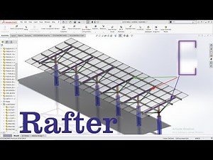 How to Design Ground Mount Solar Structure@05 I Ground Mounted Solar Structure Design in Solidworks