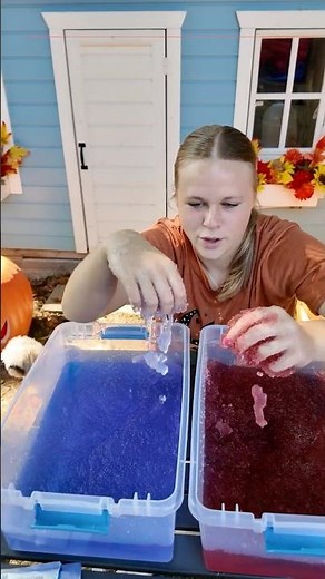 Assistant's🧪 Orange & Purple Crackle Gel Slime DIY Fun #FamilyFun #CrackleSlime