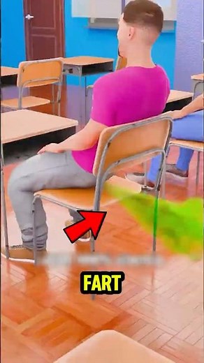 Don't panic when you fart in class! 😱 #schoollife #funny