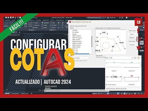 Como configurar cotas en Autocad 2024 a escala | Actualizado | Muy fácil paso a paso