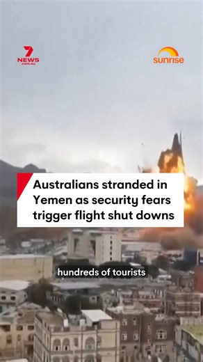 Aussies are among hundreds of tourists stranded in Yemen as conflict between the Yemeni government and Iran-backed Houthi rebels escalates, causing flight cancellations across the country. #yemen #tourist #flights #flightcancellation #iran | 7NEWS Sydney