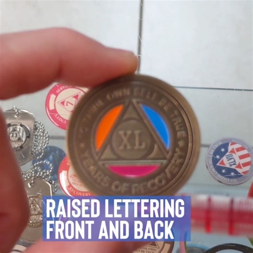 Watch AA Recovery Chip 1-60 Years with Third Step Prayer on Back on Amazon Live