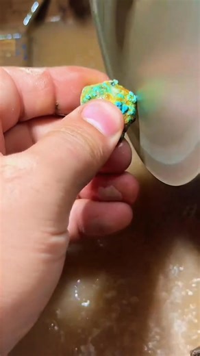 38K views · 565 reactions | Turquoise Gemstone Cutting | Blue Light Gemstones | Facebook