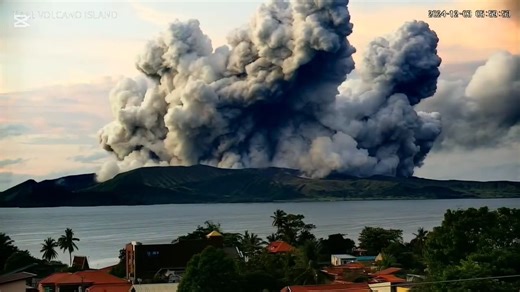 PANOORIN: Ibinahagi ng Municipal Disaster Risk Reduction Management Council ng Talisay, Batangas ang mismong kuha ng CCTV Camera mula Operations Center ng Talisay sa naganap na 'steam-driven' o 'phreatic' na pagputok ng Bulkang Taal bandang 5:58 ng umaga ngayong Martes, Dec. 3. Nagtagal ng apat na minuto at nagdulot ng nasa 2,800-metrong taas na plume ang nangyaring minor phreatic eruption, ayon sa Phivolcs. (🎥: Talisay Batangas MDRRMC) | PTV