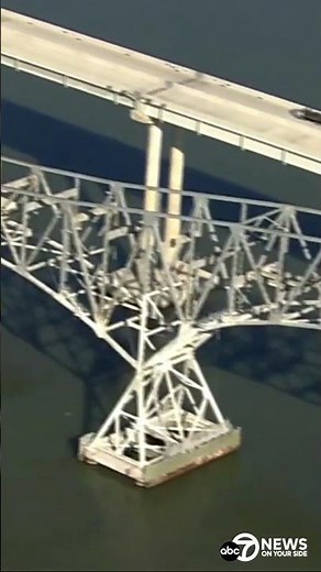 Aftermath of old Harry Nice Bridge Implosion in Charles County, Md.