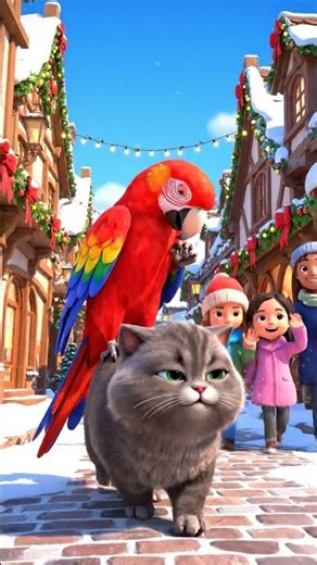 Parrot and Cat’s Winter Friendship Stroll | Kids Animated Story