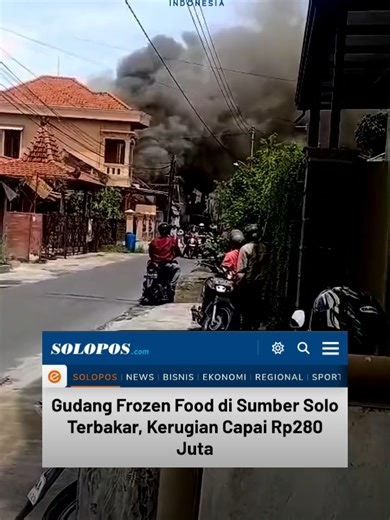 Kebakaran Gudang Frozen Food di Solo