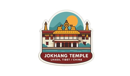 Buy Lhasa Jokhang Temple Tibet/china Sticker Decal Vinyl Die-cut Symbolic Landmark Design Online in India - Etsy