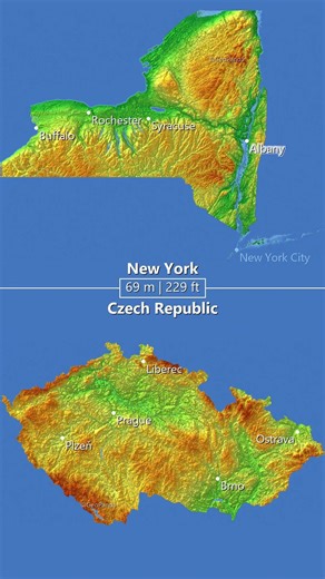 New York(State) 🇺🇸 vs Czech Republic 🇨🇿! 🌊🌊#geography #mapbattle #usa #newyork #czechrepublic