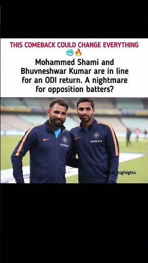 THIS COMEBACK COULD CHANGE EVERYTHING! 🔥 | Shami & Bhuvi back in ODIs?#bhuvneshwarkumar #shami
