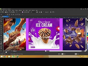 Creative Food Advertisement Design | CorelDRAW Tutorial for Dessert Brands