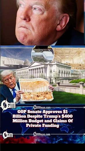 So the GOP Senate just approved $1 billion for a ballroom #BallroomBudget #CapitolSpending