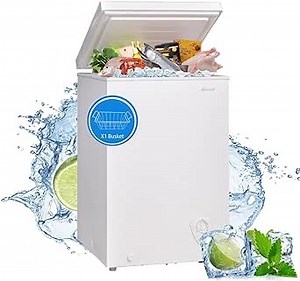 Amazon.com: SMAD Small Chest Freezer 3.5 Cu. Ft, Mini Deep Freezer with Removable Basket, Adjustable Temperature, Manual Defrost, For Kitchen Apartment Office, White : Everything Else