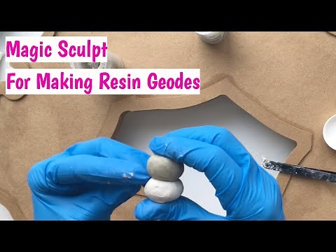 How I Use Magic Sculpt To Create Borders & Embed Crystals In My Geodes!