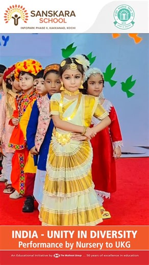 240 reactions · 18 shares | Unity in Diversity: The Essence of India!  Our little stars from Nursery to Kindergarten shone bright, showcasing India's rich cultural diversity in just 3 minutes! Their performance was a vibrant celebration of our nation's unity and diversity! #IndiaAt75 #UnityInDiversity #SanskaraSchool #LittleChamps #Bestcbsekindergarten #BestCBSESchoolInKochi | Sanskara School | Facebook