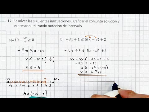 INEQUATIONS - How to solve step by step and express the result graphically and in solution interval