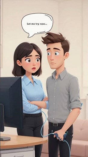 Asking IT Support for Help – Easy Office English Conversation | Computer Issue Dialogue #shorts