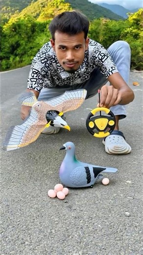 Remote Control Birds Pigeon VS Flying Eagle Deko 😊
