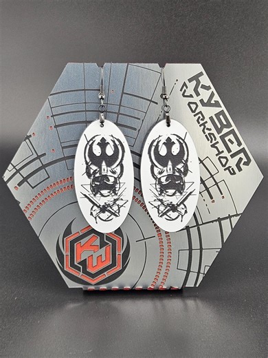 Rebel Alliance Sketch-art Earrings | Star Wars Jewelry | Acrylic Geometric Dangle | Surgical Steel Hypoallergenic - Etsy