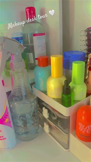 Make up desk tour 🤍 #preppy #skincare #makeup
