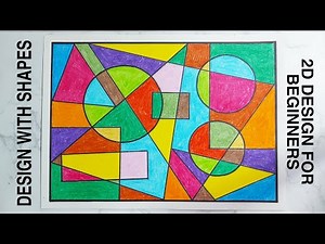 Design with geometrical shapes | 2D Design for beginners - Gyaneshwari