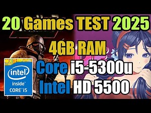 Intel i5-5300u | HD Graphics 5500 | GAMING TEST 20 Games tested Fujitsu TAB Q775/k Performance