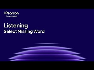 PTE Academic | Listening | Select Missing Word