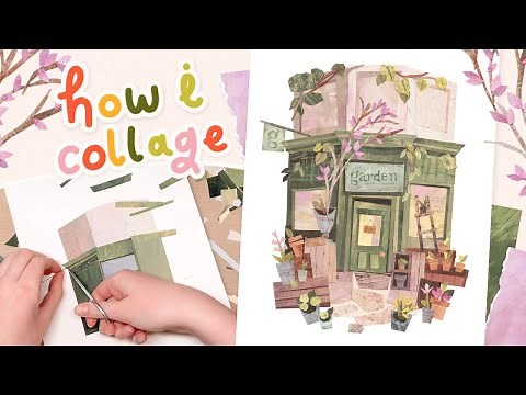 How I collage buildings | creating a piece from start to finish!