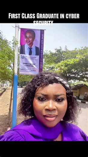 First class graduate in Cyber Security 😘 The Journey was not an easy one but it definitely worth it, now i can boldly say, i came, i saw and i conquered. Thank you Jesus 🙏. #firstclassgraduate🖊️📚🎓 #cybersecurity #convocation2026 #viral