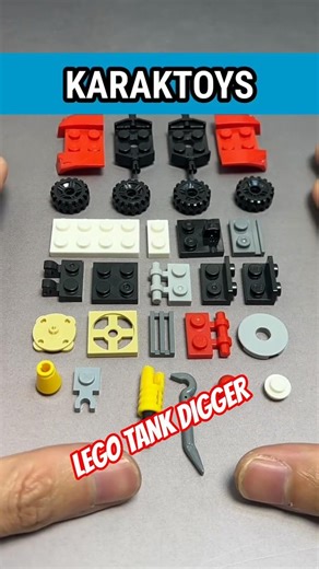 Merakit Lego Tank Digger #diy #lego #shorts