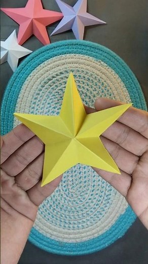DIY Paper Star Making ✨| Star Craft Tutorial | DIY paper craft idea #Shorts #viralcraft #trending