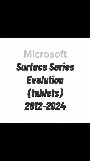 Microsoft Surface Series Evolution (tablets) 2012-2024 #microsoft #microsoftevolution #microsoftwfp