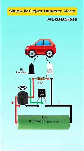 IR Object Detection and Buzzer Alarm Circuit #Shorts
