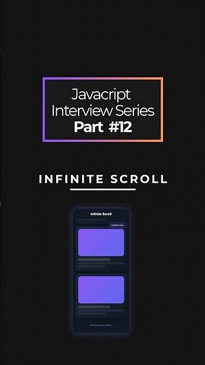 Infinite Scroll in JavaScript Explained in 40 Seconds 🔥