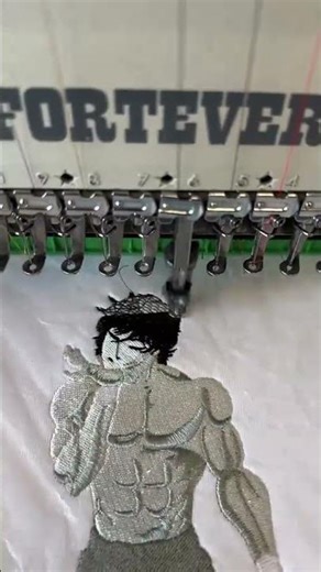 Baki Embroidery on White Hoodie | Anime Streetwear Detail