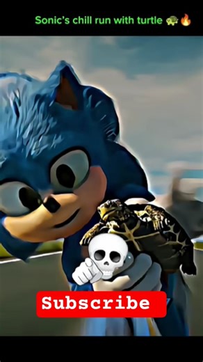 Sonic Chill run with Turtle 🐢#viral #short #foryou